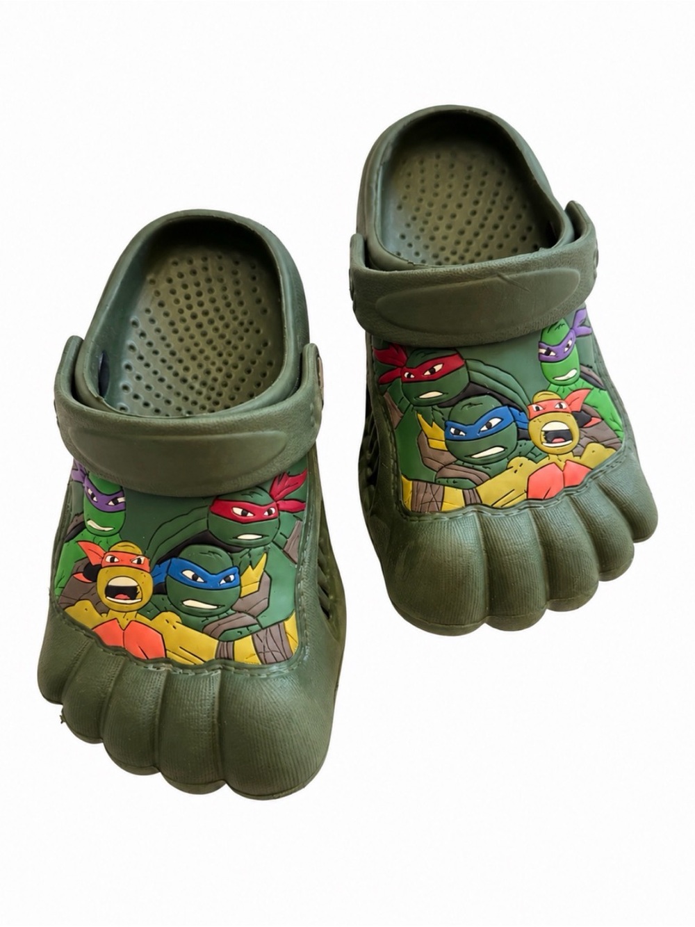 Kids Teenage Mutant Ninja Turtles Green Toe-Shoe Clogs
